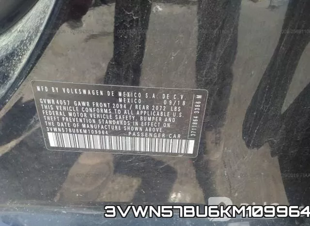3VWN57BU6KM109964 фото 10