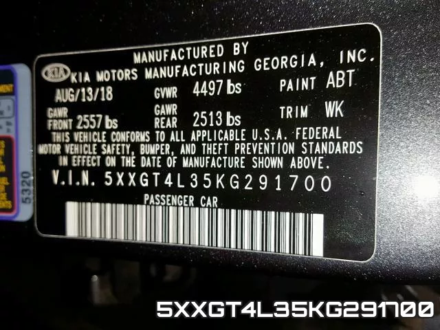 5XXGT4L35KG291700 фото 2