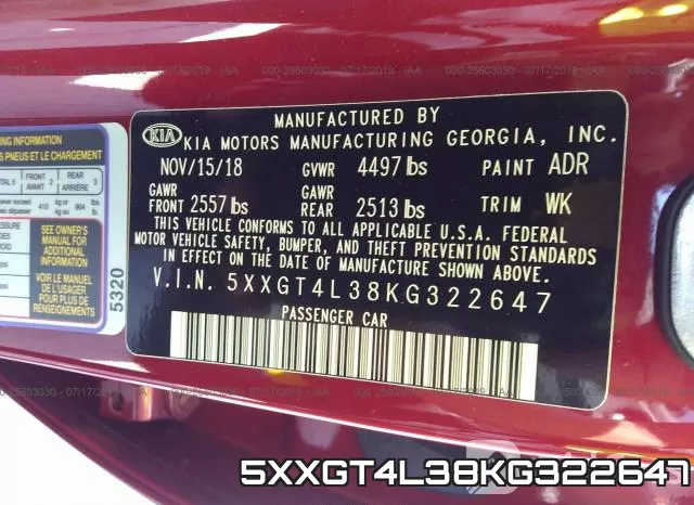 5XXGT4L38KG322647 фото 10