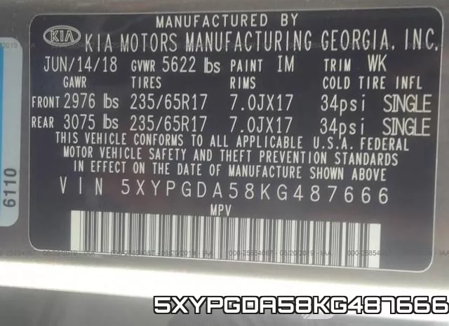 5XYPGDA58KG487666 фото 10