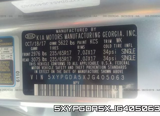 5XYPGDA5XJG405063 фото 10