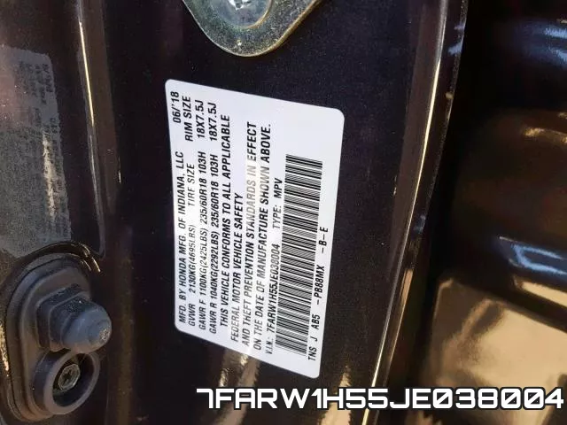 7FARW1H55JE038004 фото 2