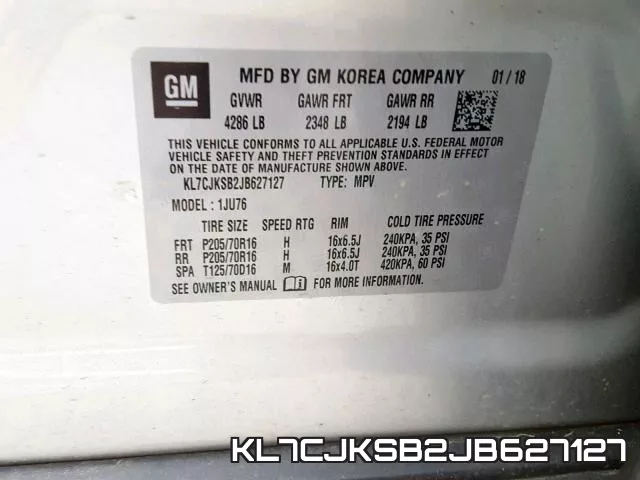 KL7CJKSB2JB627127 фото 2