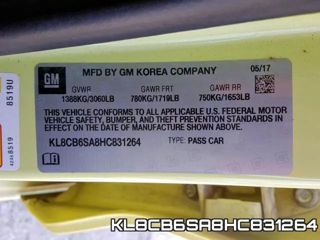 KL8CB6SA8HC831264 фото 2