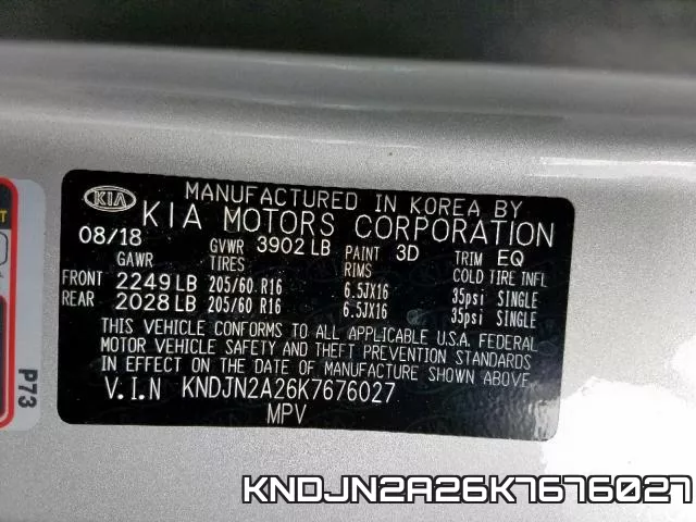 KNDJN2A26K7676027 фото 2