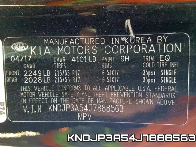 KNDJP3A54J7888563 фото 2
