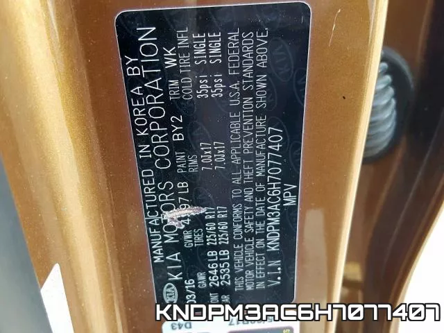KNDPM3AC6H7077407 фото 2