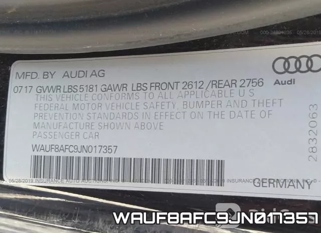 WAUF8AFC9JN017357 фото 10