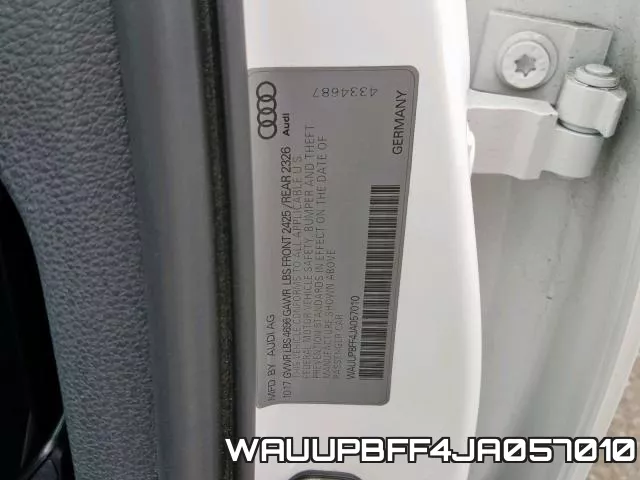 WAUUPBFF4JA057010 фото 2