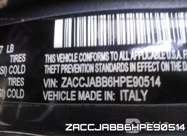 ZACCJABB6HPE90514 фото 10