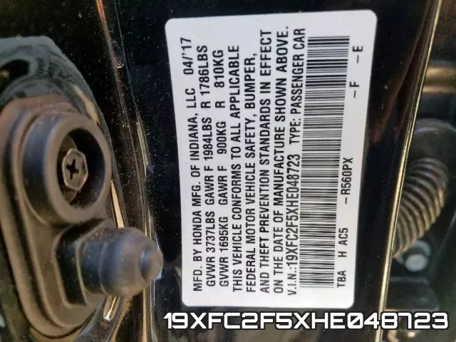 19XFC2F5XHE048723 фото 2