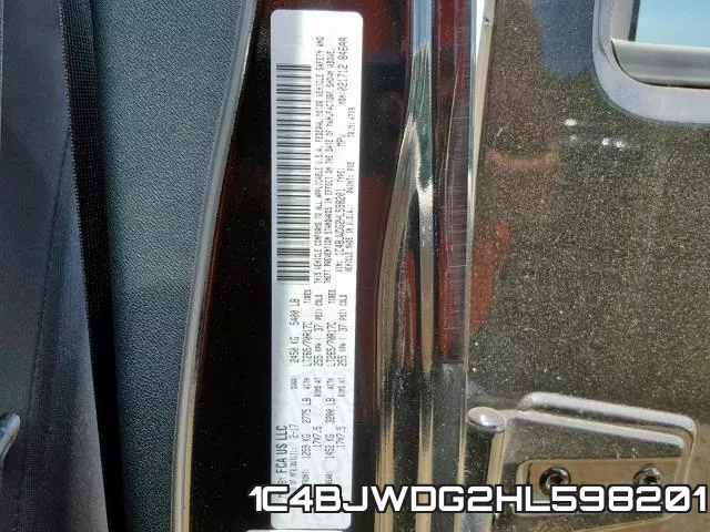 1C4BJWDG2HL598201 фото 2