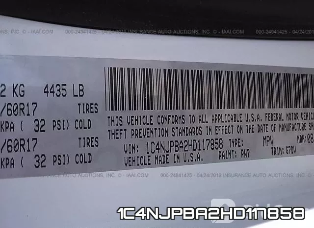 1C4NJPBA2HD117858 фото 10