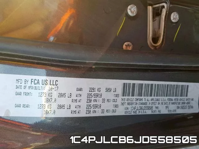 1C4PJLCB6JD558505 фото 2