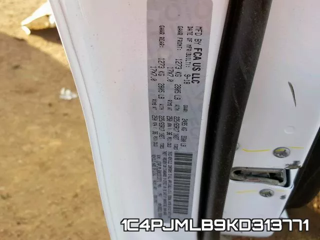 1C4PJMLB9KD313771 фото 2