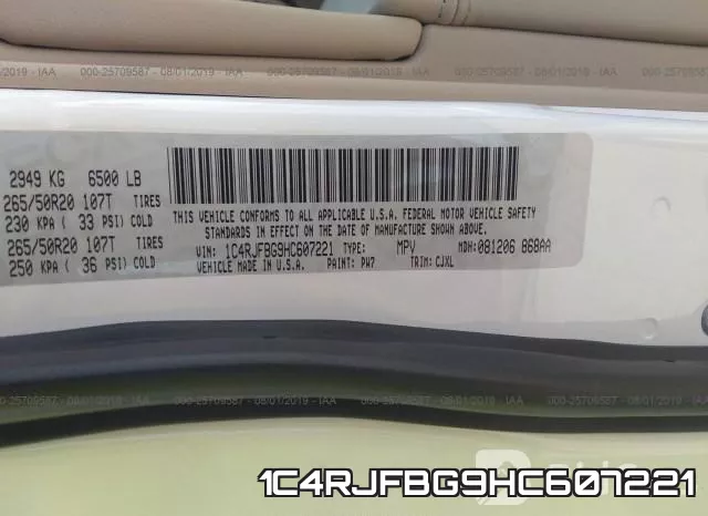 1C4RJFBG9HC607221 фото 10