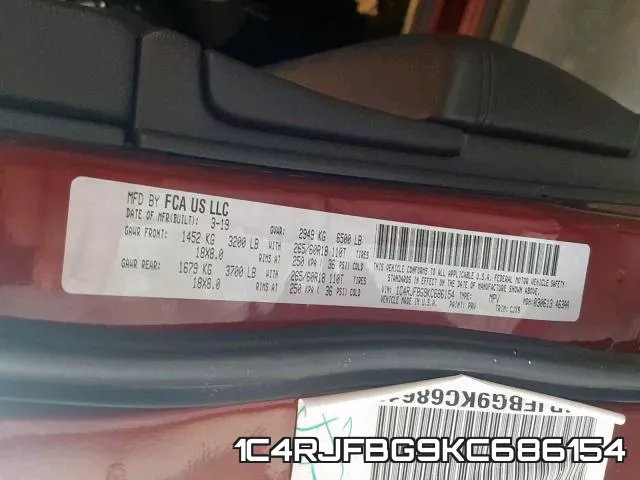 1C4RJFBG9KC686154 фото 2
