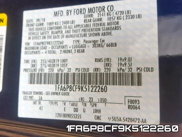1FA6P8CF9K5122260 фото 2