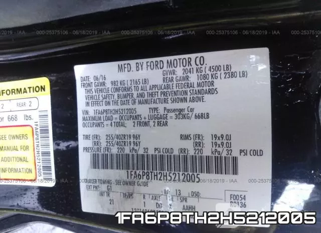 1FA6P8TH2H5212005 фото 9