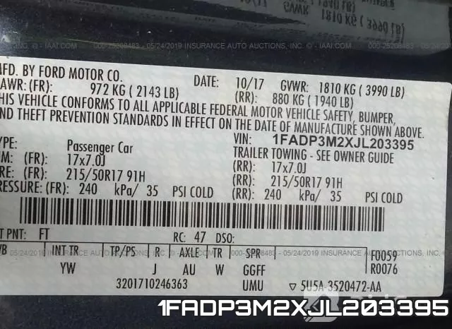 1FADP3M2XJL203395 фото 10