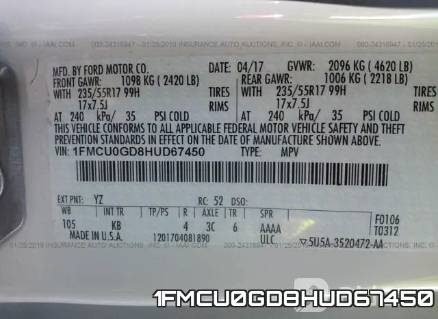 1FMCU0GD8HUD67450 фото 10