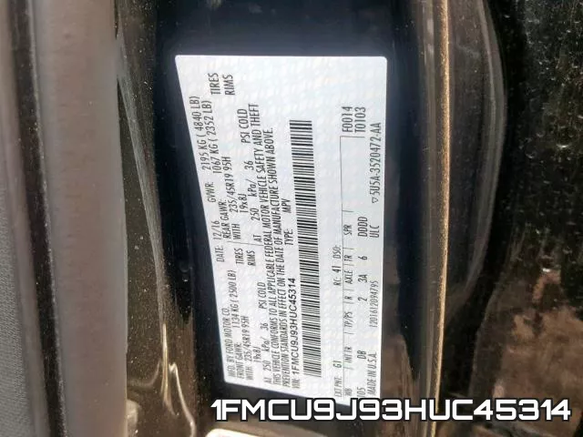 1FMCU9J93HUC45314 фото 2