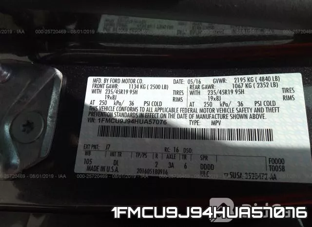 1FMCU9J94HUA57076 фото 10