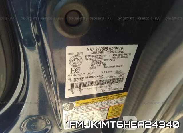 1FMJK1MT6HEA24340 фото 10
