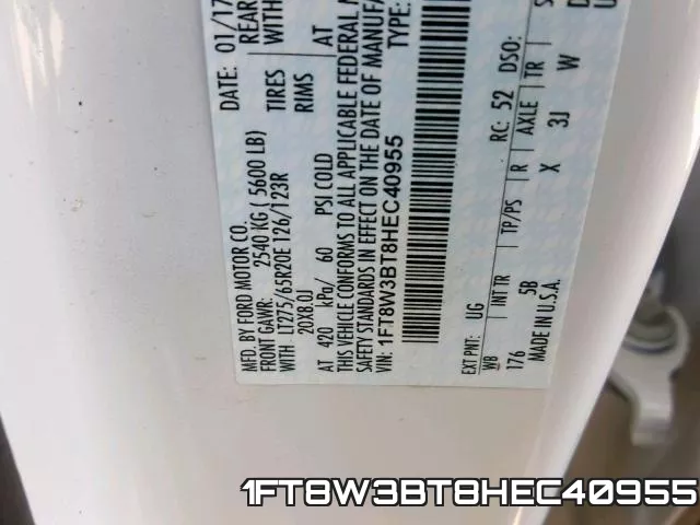 1FT8W3BT8HEC40955 фото 2