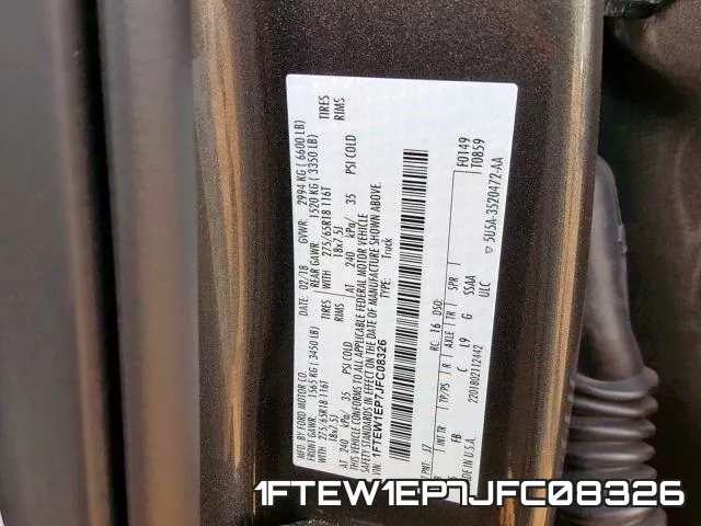 1FTEW1EP7JFC08326 фото 2