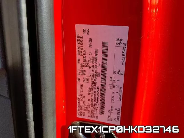 1FTEX1CP0HKD32746 фото 2