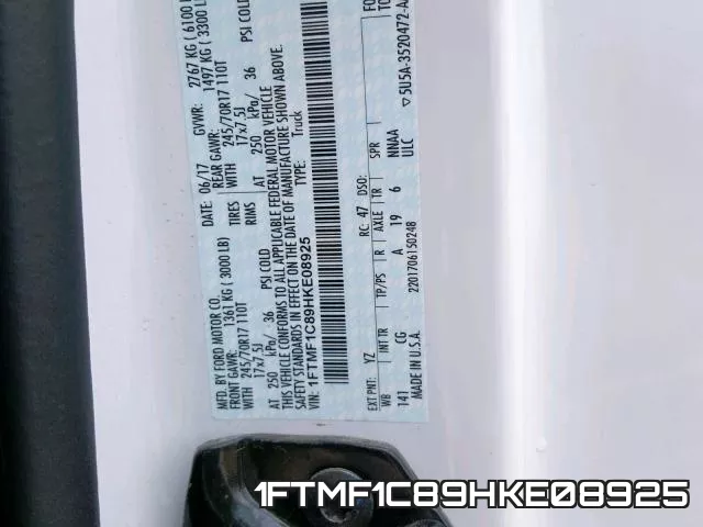 1FTMF1C89HKE08925 фото 2