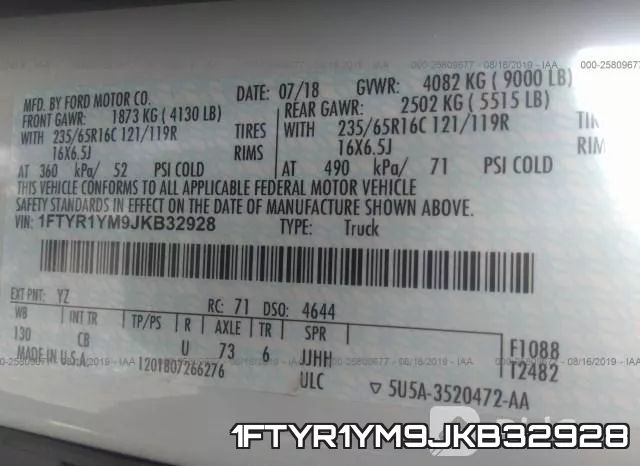 1FTYR1YM9JKB32928 фото 10