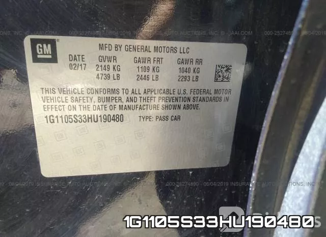 1G1105S33HU190480 фото 10