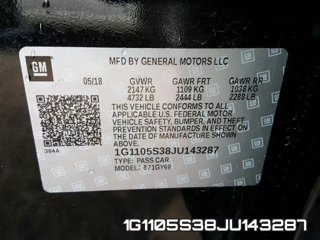 1G1105S38JU143287 фото 2