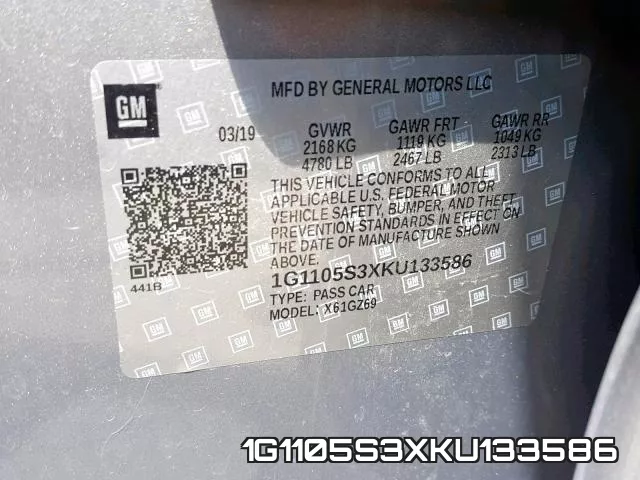 1G1105S3XKU133586 фото 2