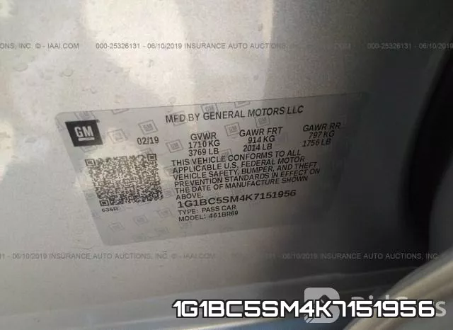 1G1BC5SM4K7151956 фото 10