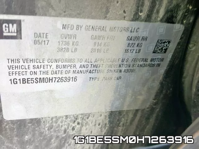 1G1BE5SM0H7263916 фото 2