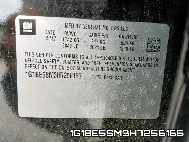 1G1BE5SM3H7256166 фото 2