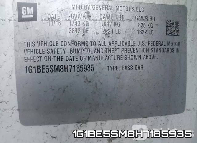1G1BE5SM8H7185935 фото 10