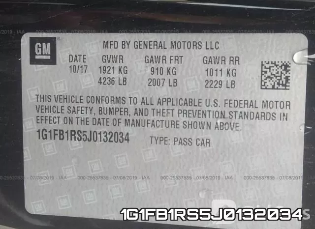 1G1FB1RS5J0132034 фото 10