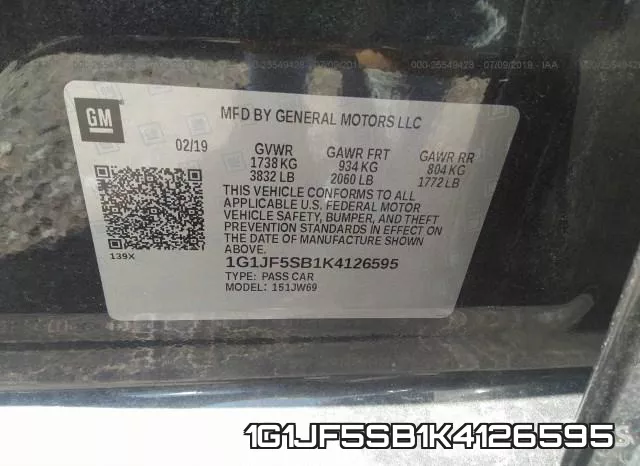 1G1JF5SB1K4126595 фото 10