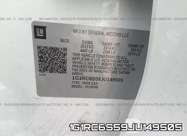 1G1RC6S59JU149505 фото 10