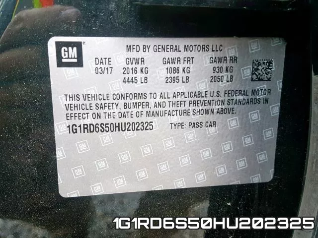 1G1RD6S50HU202325 фото 2