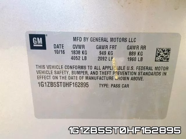 1G1ZB5ST0HF162895 фото 2