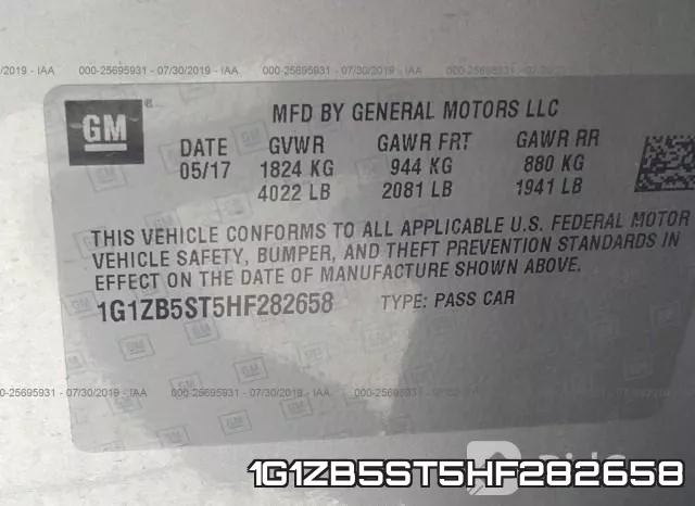 1G1ZB5ST5HF282658 фото 10