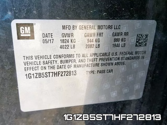 1G1ZB5ST7HF272813 фото 2