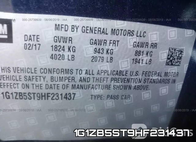 1G1ZB5ST9HF231437 фото 10