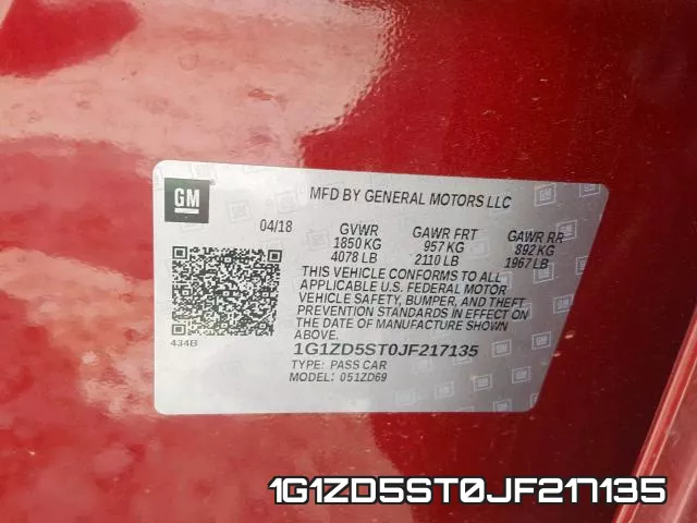 1G1ZD5ST0JF217135 фото 2