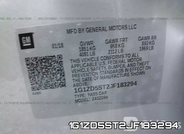1G1ZD5ST2JF183294 фото 10
